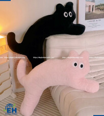 LARGE CUTE BLACK CAT PLUSH BEAR 100CM