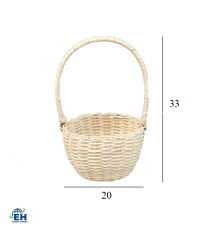 ROUND WOVEN RATTAN BASKET D21