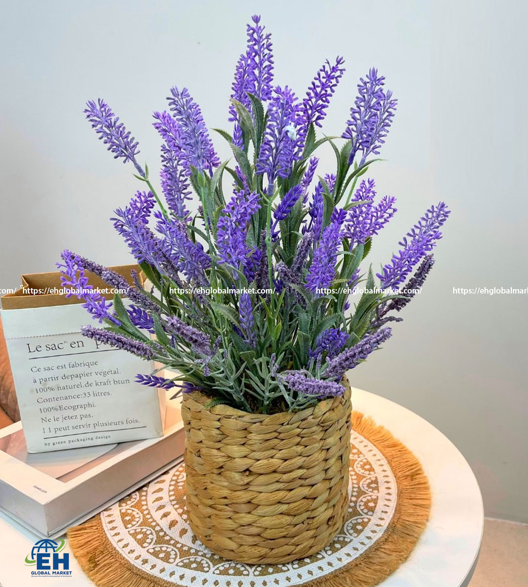 CHẬU HOA GIẢ LAVENDER