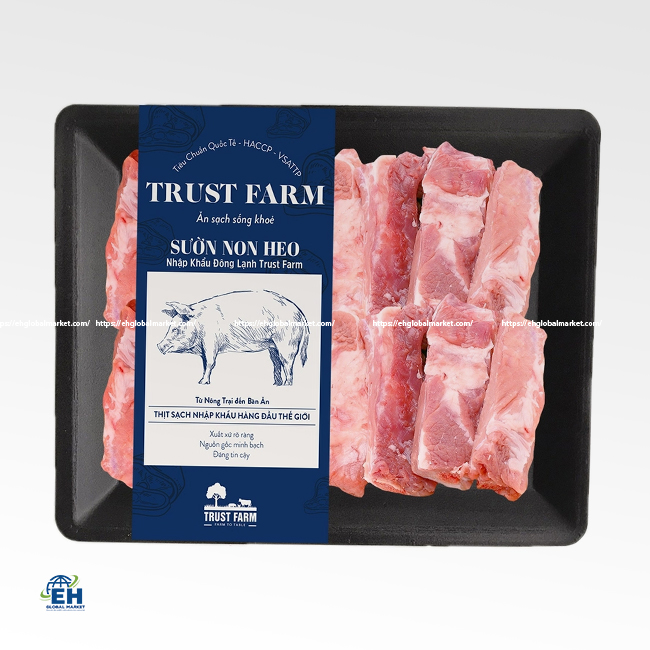 Sườn Non Heo Nhập Khẩu Đông Lạnh Trust Farm Đức 500g